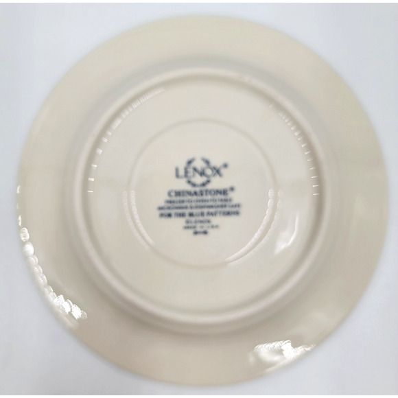 Lenox Chinastone Poppies on Blue Cup & Saucers Red Flowers & Blue Leaves - Picture 10 of 11